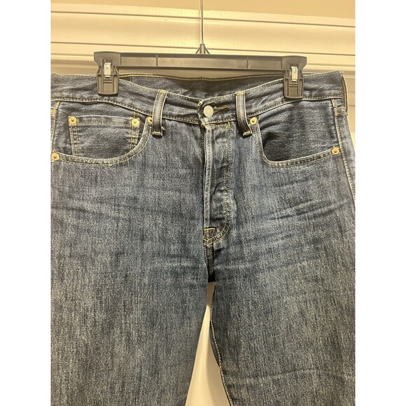 Levi Strauss Denim Jeans 31 x 34 Mens 31x34 Straight Leg Button Fly Cotton - Picture 3 of 8